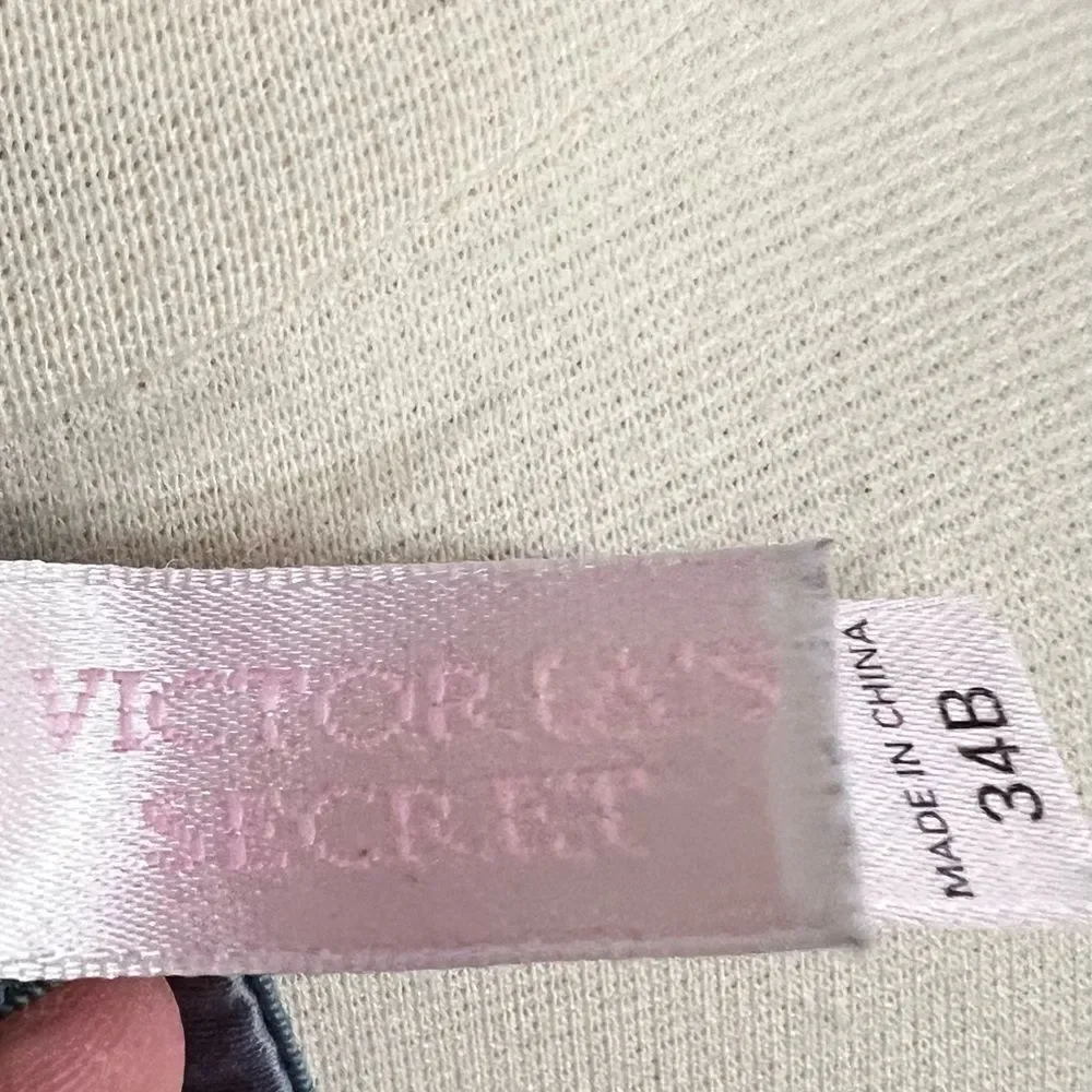 VINTAGE Y2K Lace Bra Steele Blue Size 34B